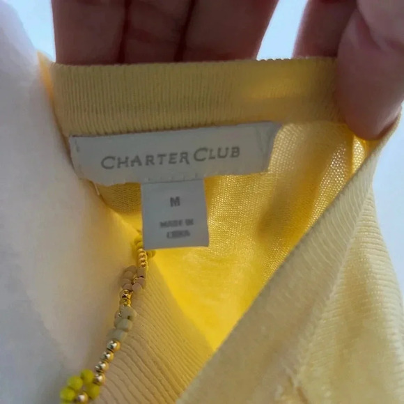 Vintage Charter Club Yellow Cardigan - M - Picture 6 of 6